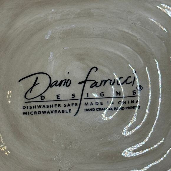 Dario Farrucci Poinsettia  · Hand-Painted Ceramic Holiday Serving Square Plate - Picture 7 of 7